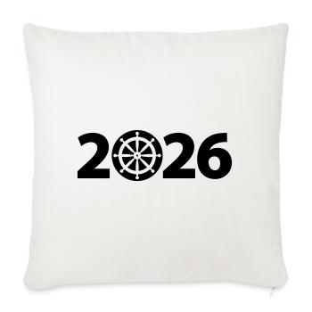 Seafaring 2026, Boating 2026, Captain 2026 - Sofa pillowcase 17,3'' x 17,3'' (45 x 45 cm) - natural white - Front