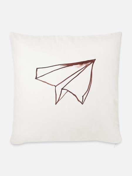 Papierflieger - cooler arty Style für Überflieger - Sofakissenbezug 45 x 45 cm - Naturweiß 