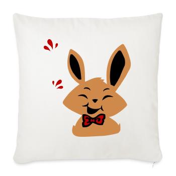 Osterhase - Sofakissenbezug 45 x 45 cm - Naturweiß  - Vorne
