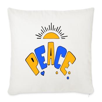 Paix - Housse de coussin décorative 45 x 45 cm - blanc nature - Devant
