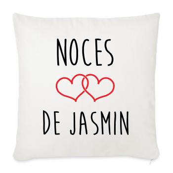 Wedding Anniversary - Jasmine Wedding (66 years) - Sofa pillowcase 17,3'' x 17,3'' (45 x 45 cm) - natural white - Front