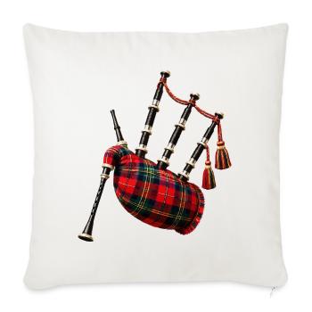 Keltischer Dudelsacktartan - Sofakissenbezug 45 x 45 cm - Naturweiß  - Vorne