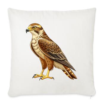 Rotschwanzbussard - Sofakissenbezug 45 x 45 cm - Naturweiß  - Vorne