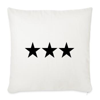 3 ÉTOILES - Housse de coussin décorative 45 x 45 cm - blanc nature - Devant