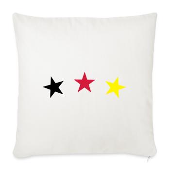 les sports d'étoile, le football - Housse de coussin décorative 45 x 45 cm - blanc nature - Devant
