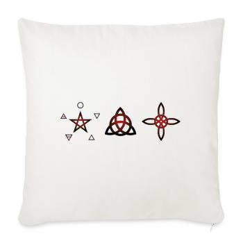 Wiccan Symbols - Mystic Art - Sofa pillowcase 17,3'' x 17,3'' (45 x 45 cm) - natural white - Front