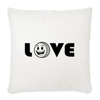 Amour Amour - Housse de coussin décorative 45 x 45 cm - blanc nature - Devant