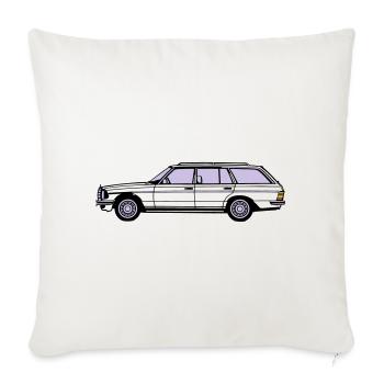 MB W123 T Model Kombi ...(25) - Sofakissenbezug 45 x 45 cm - Naturweiß  - Vorne