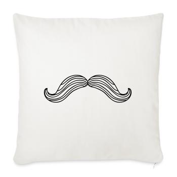 Mustache, mustache, hipster, vintage, beard - Sofa pillowcase 17,3'' x 17,3'' (45 x 45 cm) - natural white - Front