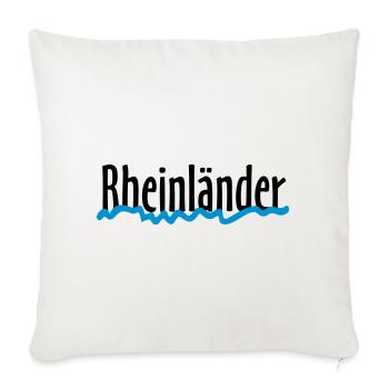 Rheinländer - Die Leute vom Rhein - Sofakissenbezug 45 x 45 cm - Naturweiß  - Vorne
