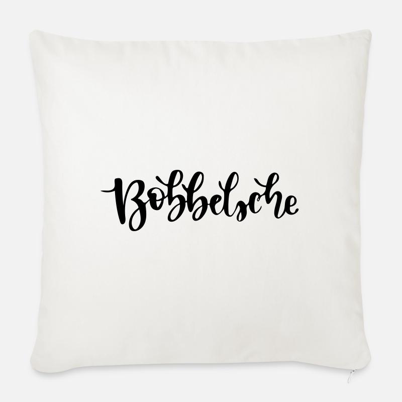Bobbelsche Baby Hessisch Hessen Geburt Schwanger - Sofakissenbezug 45 x 45 cm - Naturweiß 