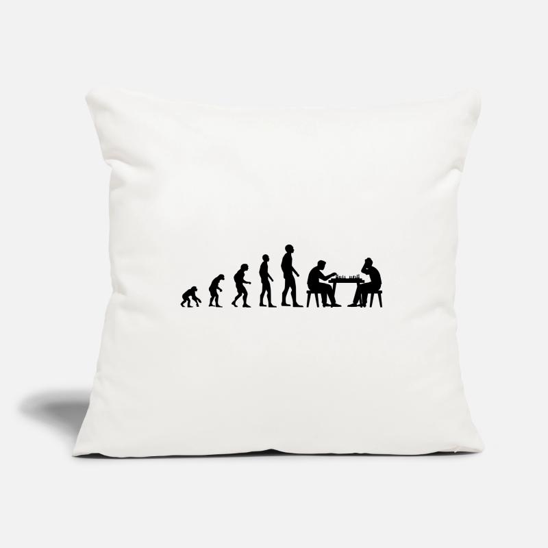 Évolution d’échecs Évolution Housse de coussin décorative 45 x 45 cm
