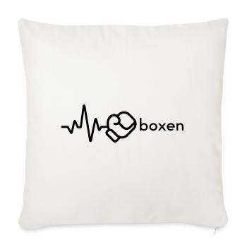 Boxe - Housse de coussin décorative 45 x 45 cm - blanc nature - Devant