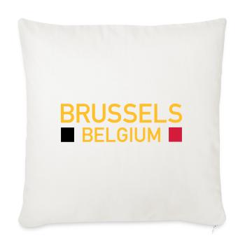 Brussels, Belgium (two squares) - Sofa pillowcase 17,3'' x 17,3'' (45 x 45 cm) - natural white - Front