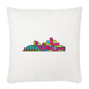 East Kilbride City Skyline Modern Line Art - Sofa pillowcase 17,3'' x 17,3'' (45 x 45 cm) - natural white - Front