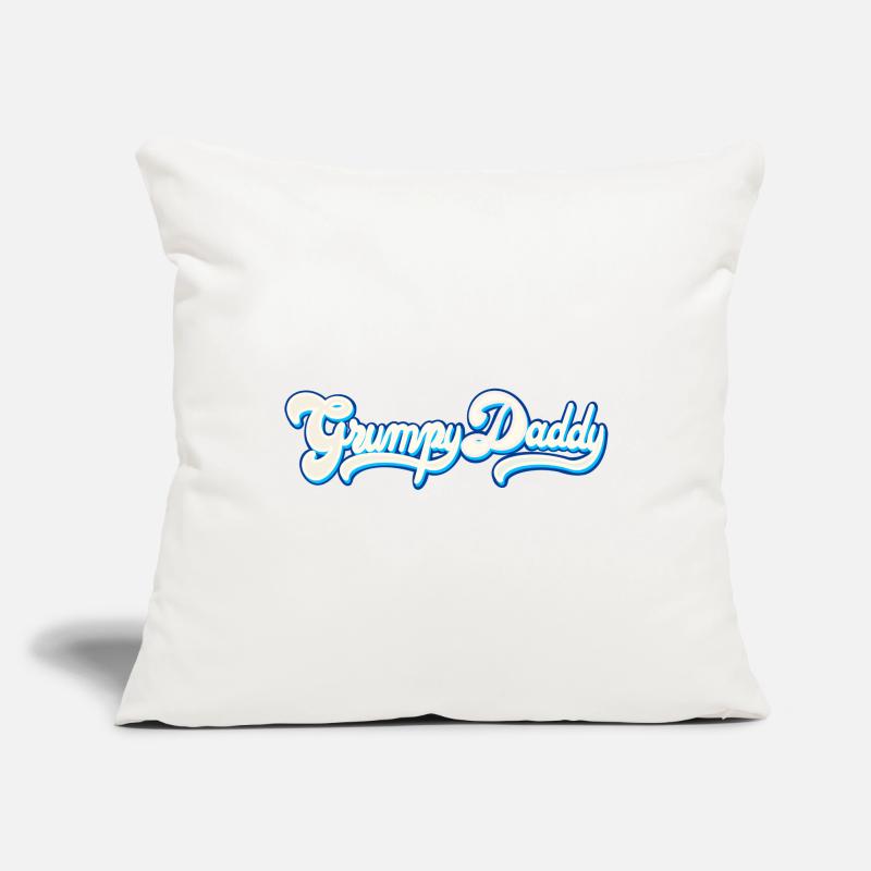 Grumpy Daddy Script - Color "Whipped Cream" Sofa pillowcase 17,3'' x 17,3'' (45 x 45 cm)