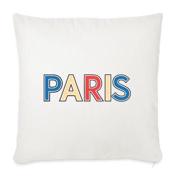 Paris rétro multicolore - Housse de coussin décorative 45 x 45 cm - blanc nature - Devant