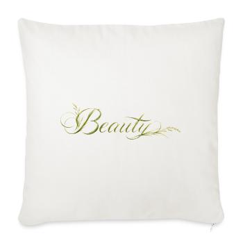 Beauty Lettering Nature Design - Sofa pillowcase 17,3'' x 17,3'' (45 x 45 cm) - natural white - Front