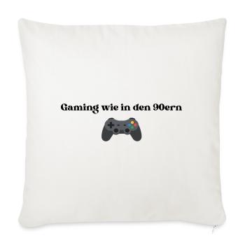 Gaming wie in den 90ern - Sofakissenbezug 45 x 45 cm - Naturweiß  - Vorne