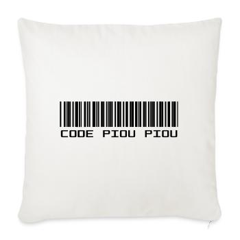 PIOU PIOU CODE - Sofa pillowcase 17,3'' x 17,3'' (45 x 45 cm) - natural white - Front