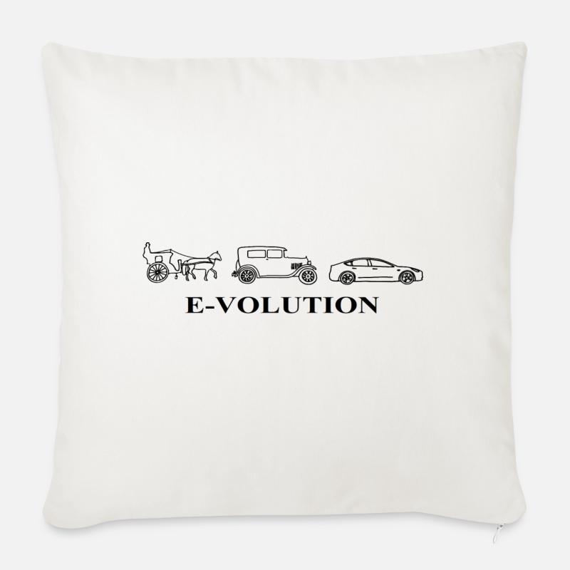 E-Volution Auto Evolution - Sofakissenbezug 45 x 45 cm - Naturweiß 