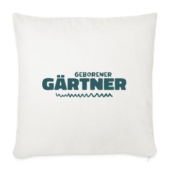 Geborener gärtner - Sofakissenbezug 45 x 45 cm - Naturweiß  - Vorne