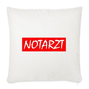Notarzt - Sofakissenbezug 45 x 45 cm - Naturweiß  - Vorne