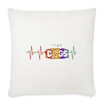 Équipe Chiens Heartbeat Pulse Icon Chien Chiens Icône - Housse de coussin décorative 45 x 45 cm - blanc nature - Devant