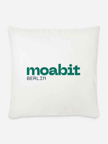 Moabit Berlin Schönes simples Design - Sofakissenbezug 45 x 45 cm - Naturweiß