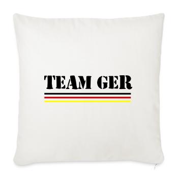 Deutschland Team Germany Fahne - Sofakissenbezug 45 x 45 cm - Naturweiß  - Vorne
