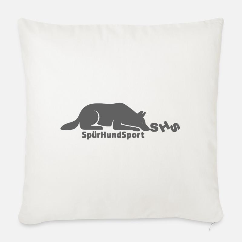 Logo SHS gris - Housse de coussin décorative 45 x 45 cm - blanc nature