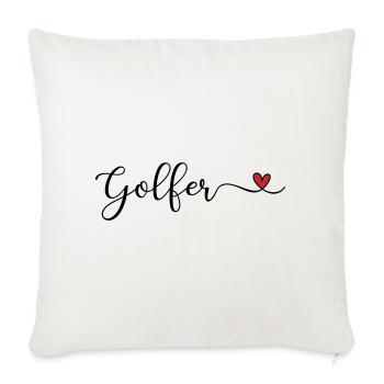 Golfer - Sofakissenbezug 45 x 45 cm - Naturweiß  - Vorne