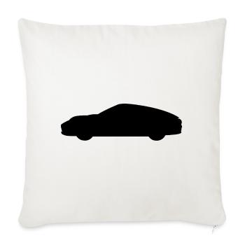 Schwarzes Auto - Sofakissenbezug 45 x 45 cm - Naturweiß  - Vorne