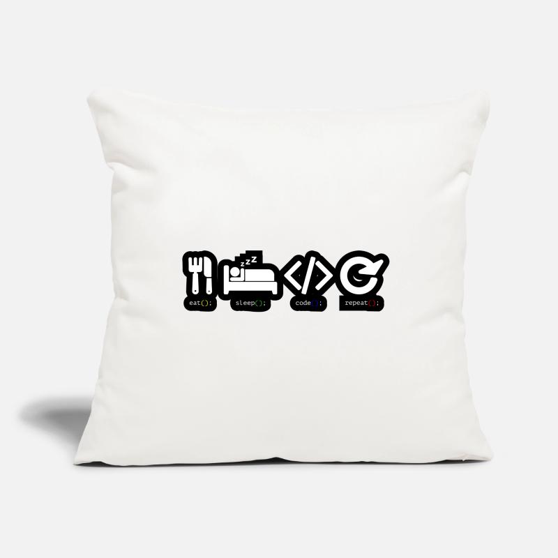 Code Sleep Repeat Developer Life Sofa pillowcase 17,3'' x 17,3'' (45 x 45 cm)