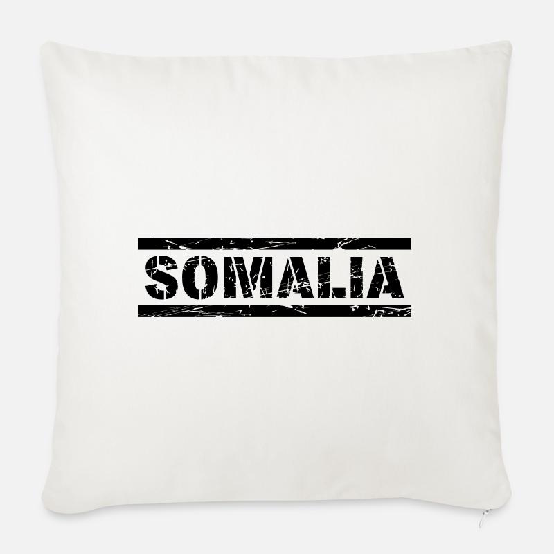 Somalia - Sofakissenbezug 45 x 45 cm - Naturweiß 