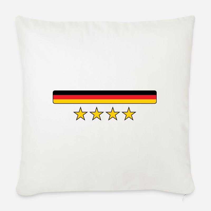 Deutsche Flagge – Deutschland - Sofakissenbezug 45 x 45 cm - Naturweiß 