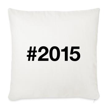 2015 Jahrgang 11 Jahre 11. Geburtstag - Sofakissenbezug 45 x 45 cm - Naturweiß  - Vorne