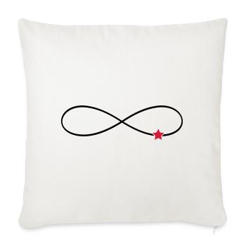 Infinity Sign Star Luck Infinite - Sofa pillowcase 17,3'' x 17,3'' (45 x 45 cm) - natural white - Front