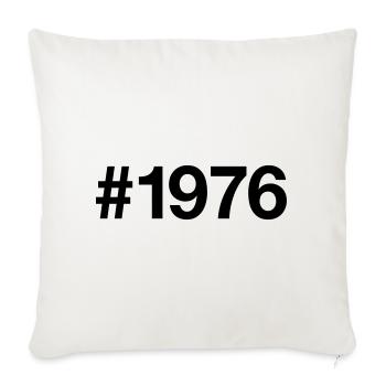 1976 Jahrgang 50 Jahre alt 50. Geburtstag - Sofakissenbezug 45 x 45 cm - Naturweiß  - Vorne