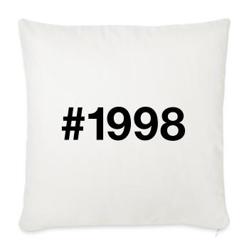 1998 Vintage Hashtag 28 Years 28th Birthday - Sofa pillowcase 17,3'' x 17,3'' (45 x 45 cm) - natural white - Front