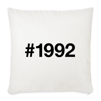 Hashtag vintage 1992 34e anniversaire - Housse de coussin décorative 45 x 45 cm - blanc nature - Devant