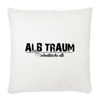 ALB TRAUM_ love schwäbische alb - Sofakissenbezug 45 x 45 cm - Naturweiß  - Vorne