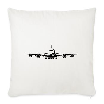 a380 - Housse de coussin décorative 45 x 45 cm - blanc nature - Devant
