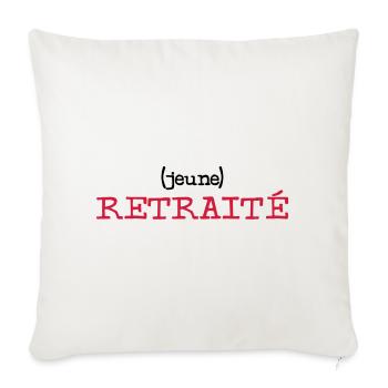 (jeune) Retraité - Housse de coussin décorative 45 x 45 cm - blanc nature - Devant