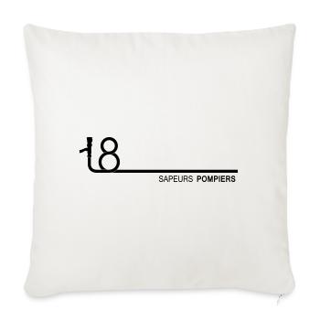 lance_18_3 - Housse de coussin décorative 45 x 45 cm - blanc nature - Devant