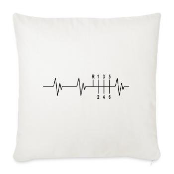 ECG Auto Tuning Cardio Fréquence 6 vitesses - Housse de coussin décorative 45 x 45 cm - blanc nature - Devant