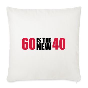 60ème anniversaire - Housse de coussin décorative 45 x 45 cm - blanc nature - Devant