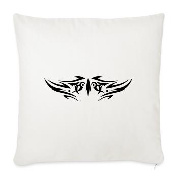 Large jagged Tribal Tattoo ornament. - Sofa pillowcase 17,3'' x 17,3'' (45 x 45 cm) - natural white - Front