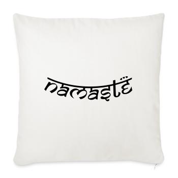 OM NAMASTE BOW - Sofa pillowcase 17,3'' x 17,3'' (45 x 45 cm) - natural white - Front