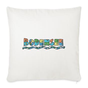 Lake Constance color font - Sofa pillowcase 17,3'' x 17,3'' (45 x 45 cm) - natural white - Front